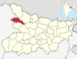 Bihar district location map Gopalganj.svg