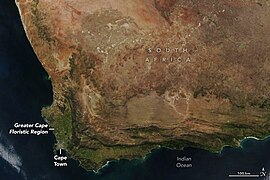 Oct 28 (1): South Africa’s Greater Cape Floristic Region - Satellite image from October 2, 2023