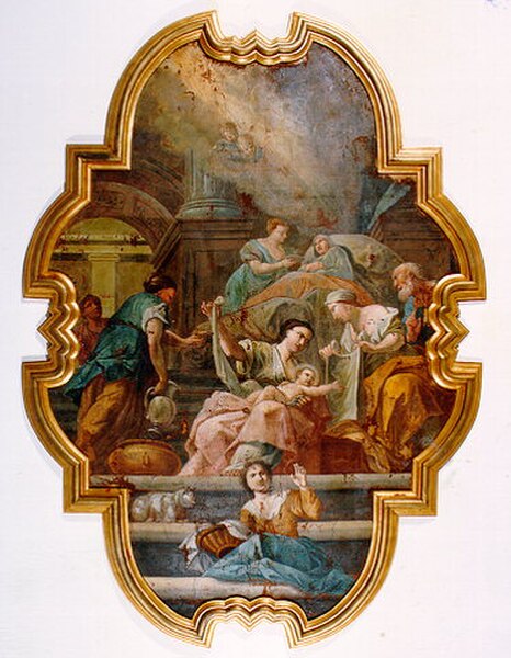 Birth of Virgin Mary by Nikolaos Doxaras.