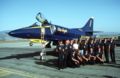 Blue Angels A-4F and team in 1982