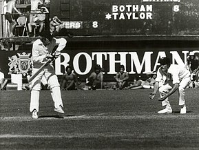 Bob Taylor (cricketer) batting in Wellington