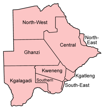 Districten van Botswana