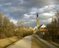 Braunau am Inn Pfarrkircha und Reste vo da oidn Stodbefestigung