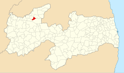 Localização de Mato Grosso na Paraíba