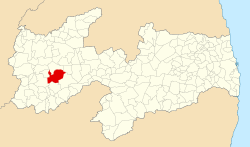Localização de Piancó na Paraíba