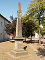 Nachbildung der Distanzsäule am Markt in Brehna