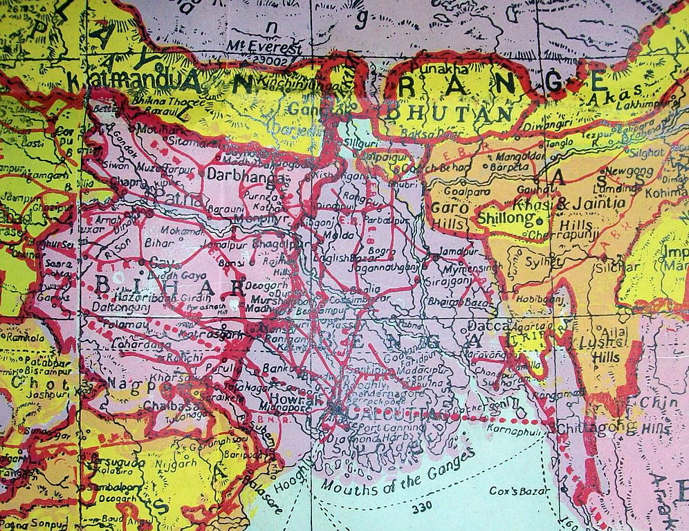 File British India 1940 Assam Bihar Sikkim Arunachal Pradesh