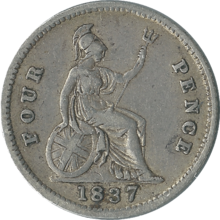 British fourpence 1837 reverse.png