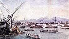 British assault on Canton during the First Opium War, May 1841 British ships in Canton.jpg