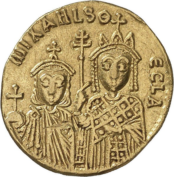 File:Byzanz- Michael III., Theodora und Thecla - Münzkabinett, Berlin - 5480493 (cropped).jpg