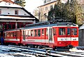 Chemins de fer du Jura (CJ) treinstel van het type BDe 4/4 nr: 608 te Saignelégier