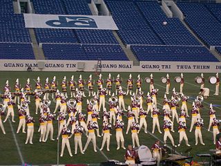 Drum and bugle corps (modern) Marching group of brass and percussion instrumentalists
