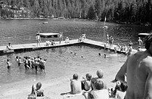 The swimming area at Camp Oljato, about 1973. CampOljatoSwimming.jpg