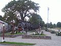 Antigua locomotora de vapor serie C12 del exFerrocarril Central Norte Argentino, a un costado de la estación Campo Quijano, Salta.