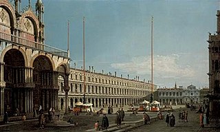 The Piazza San Marco, Venice, looking towards the Procuratie Nuove and the Church of San Geminiano from the Campo di San Basso