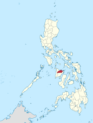 Мапа на Филипините со факти за Капис highlighted