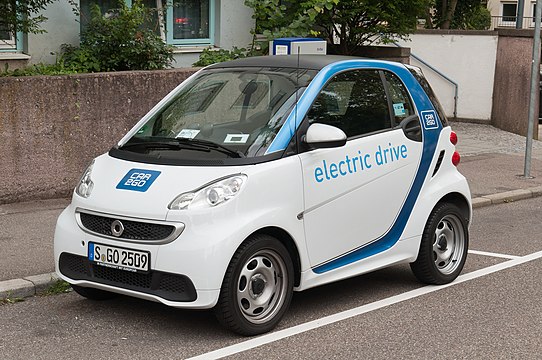 Car2Go electric charging station in Stuttgart.