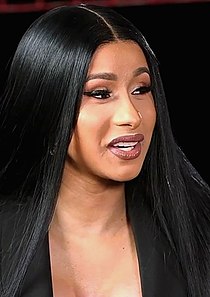 Cardi B received five nominations in the category, becoming the first and only female rapper to win with "I Like It" in 2018. Cardi B interview.jpg