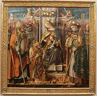 Παρθένος και Βρέφος δίνουν τα κλειδιά στον Άγιο Πέτρο, Βερολίνο, Πινακοθήκη