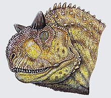 Kresba hlavy Carnotaurus