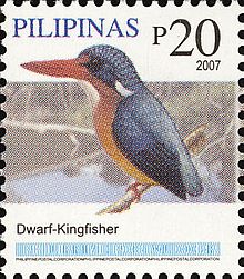 Ceyx margarethae 2007 stamp of the Philippines.jpg