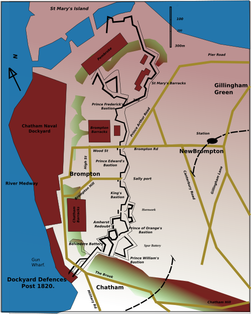 ChathamDefences post1820.svg