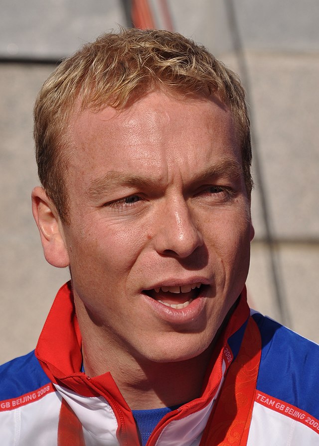 Hoy at the parade in London to celebrate the achievements of British competitors at the 2008 Summer Olympics