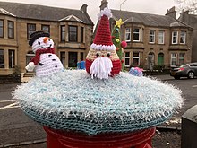 Festive postbox yarnbomb Christmas Crochet at Greenock pillarbox 2.jpg