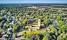 2020-08-19 Drone Shot Raadhuis and Media Park, Hilversum