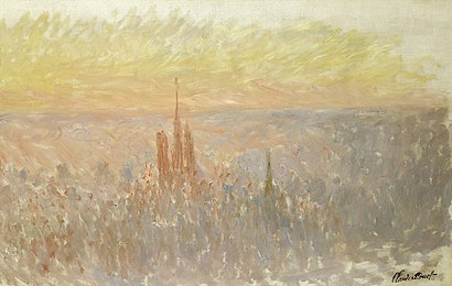 Claude Monet, Rouen'in genel görünümü, 1892. i.  Tuval üzerine yağlıboya • 65 × 100 cm • Coll.  Güzel Sanatlar Müzesi, Rouen