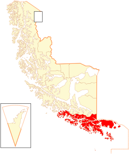 Kaart van Cabo de Hornos