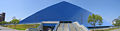 Panorama of Walter Pyramid at the California State University, Long Beach campus.