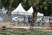 Deutsch: Radsport bei den Olympischen Jugendspielen 2018 Tag 10, 16. Oktober 2018 - Combined Criterium – XCC Qualifikation männlich English: Cycling at the 2018 Summer Youth Olympics – Men's Combined Criterium – XCC Qualification on 16 October 2018.