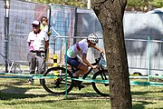 Deutsch: Radsport bei den Olympischen Jugendspielen 2018 Tag 10, 16. Oktober 2018 - Combined Criterium – XCC Rennen weiblich English: Cycling at the 2018 Summer Youth Olympics – Women's Combined Criterium – XCC Race on 16 October 2018.