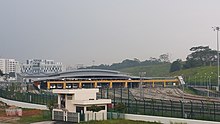 Gali Batu Depot which houses the Bombardier MOVIA C951(A) trains. DTL Gali Batu MRT Depot (1).jpg