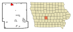 Location of Perry, Iowa
