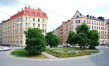 Danderydsplan sedd från Arkitekturskolans byggnad, augusti 2009.