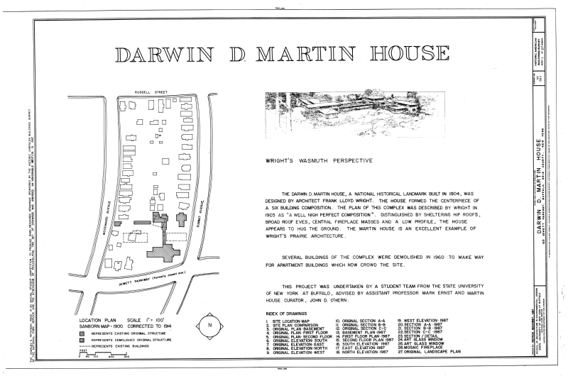 File:Darwin D. Martin House, 125 Jewett Parkway, Buffalo, Erie County, NY HABS NY,15-BUF,5- (sheet 1 of 27).png