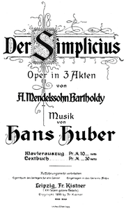 Librettos titelsida, Leipzig 1899