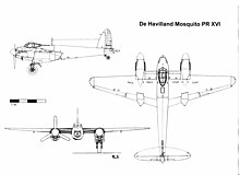 De Havilland DH.98 Mosquito WW11 Bombardero-Caza Avión Silver Lining  Protección solar A prueba de viento Paraguas de apertura automática. -   España