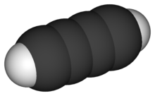 Molecuulmodel van diacetyleen