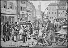 Tiroler Schwabenkinder in Ravensburg 1895