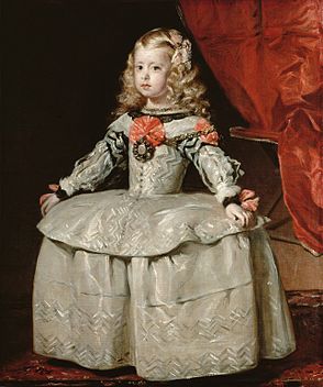 Princezna Markéta na obrazu Diega Velázqueze, 1656, Prado Muzeum v Madridu, Španělsko.