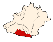 Umístění Vitoc v provincii Chanchamayo