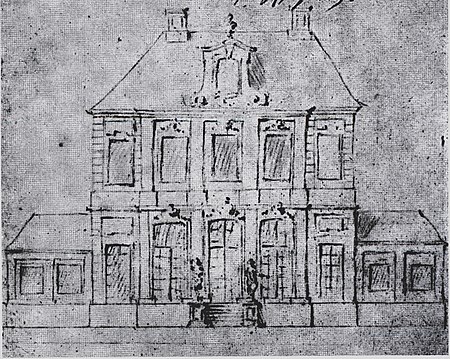 Dresden, Entwurf zur Villa Cara , Plan um 1738, Entwurf von Johann Christoph Knöffel (?)