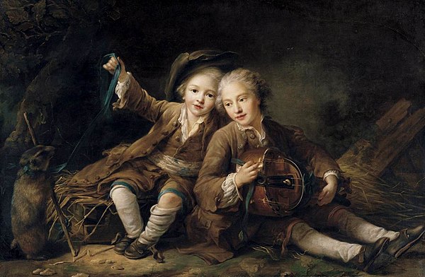 The Children of the Duke of Bouillon dressed as Montagnards by François-Hubert Drouais (1756) Private collection