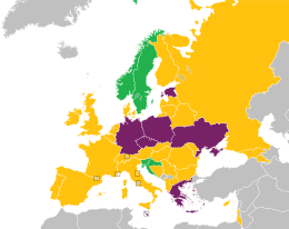 מפת המדינות המשתתפות