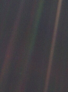 Earth as a "Pale Blue Dot" photographed by Voyager 1 - 19900606.tif