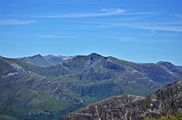 The eastern Mamores and Grey Corries from the Aonach Eagach