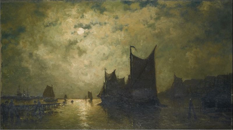 File:Egide François Leemans - On the Amstel, shimmer of the moon.jpg